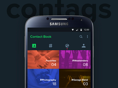 Contags App android app design material ui