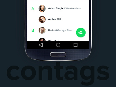 Contags App android app design material ui