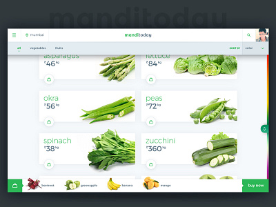 mandi.today add card cart ecommerce market minimal to today ui vegetable