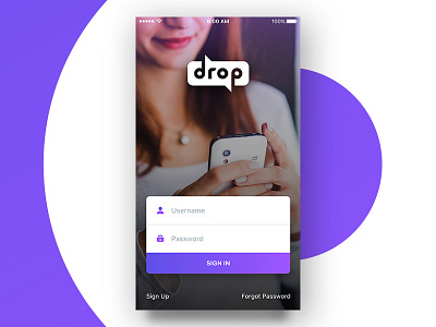 Drop : Sign In app design drop ios medical sign in ui ux