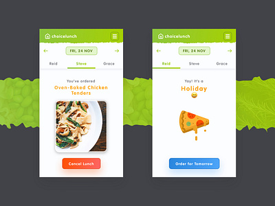 Lunch ordering app android app dashboard design food ios kids lunch menu order school ui ux