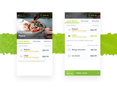 Lunch ordering app app design food grid ios kids lunch menu order school ui ux