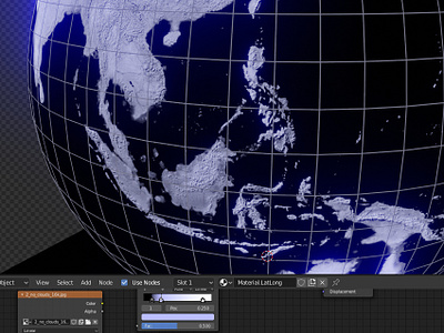 Terrein map of Philippines imposed on a globe 3d app blender map mapbox philippines