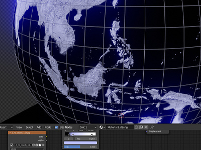 Terrein map of Philippines imposed on a globe