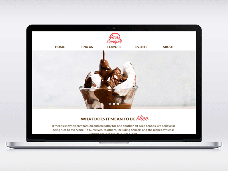 Nice Scoops Website brand identity branding graphic design mockup ui ui design ux web design