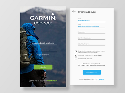 Garmin Application Concept #2 app application dashboard design fitness flat garmin health healthcare minimal sport ui ux