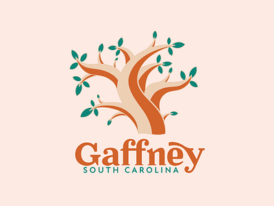 Gaffney, SC adobe illustrator branding city logo gaffney gaffney logo house of cards peach tree peach tree logo design south carolina south carolina logo design tree logo vector tree design vector tree logo