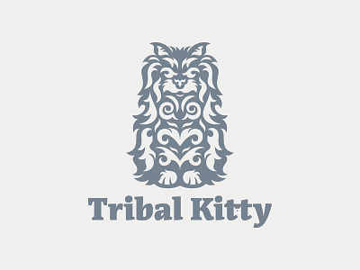 Tribal Kitty adobe art design illustration illustrator kitty logo tattoo typography vector