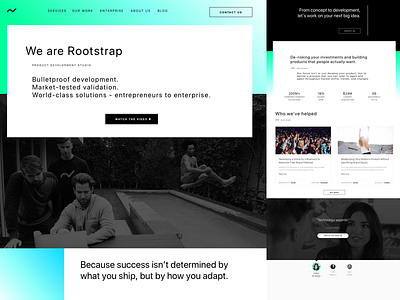 Rootstrap (Concept) Website Design lead page web design web layout web ui