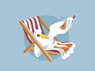 Brighton Folk - seagull illustrations design illustration vector