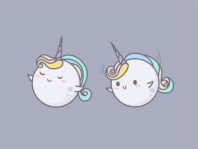Uniball Emoji Pack - Happy avatar ball compliment emoji ok unicorn vector