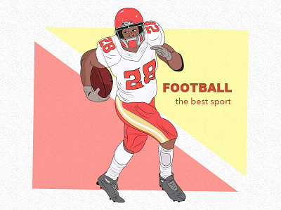 Illustration of a football character