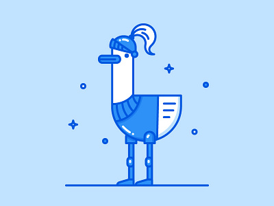 Knight goose goose illustration