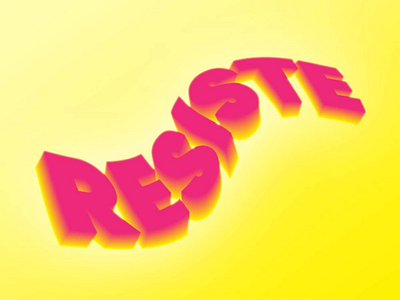 Resist 2020 coronavirus type typography