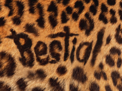 merging w/ leopard animal branding print retouch texture type typography