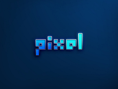 Pixel bestial branding geek logo pixel type typography