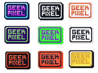 Geek Pixel Colors 8 bit brand brand agency gamer geek logo pixel