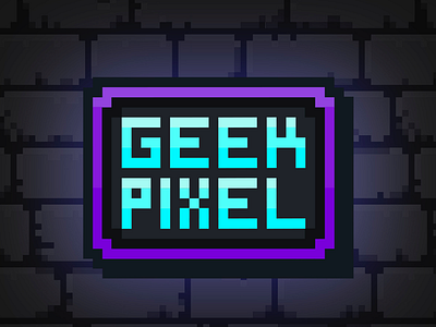 Geek Pixel Logo 8 bit branding gaming geek identity logo pixel retro