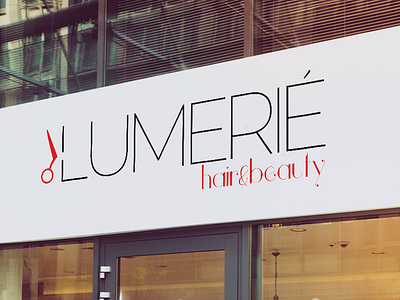 Logo Design - Lumerie Hair & Beauty beauty black black and red branding design hair salon logo modern red salon slim typography