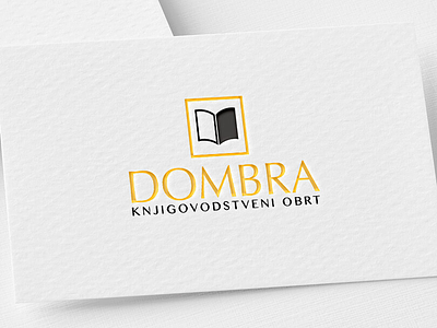 Logo Design - Dombra accounting black and gold book branding company creative logo logo design modern typography