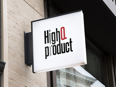 Logo Design - HighQ Product black black and red bold brand branding clean logo design manufacture minimalistic service simple typography