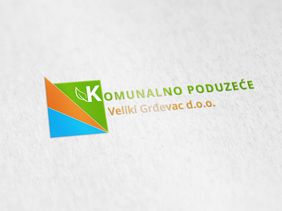 Logo Design - Komunalno poduzeće Veliki Grđevac blue brand company green illustration logo design modern orange public typography utility