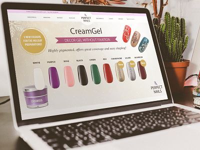 Webshop Development - Perfect Nails beauty flat modern nails pink purple shop web design web development webshop