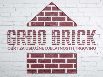 Logo design - Grđo brick brand illustration vector modern typography grafitti old school red logo business logo brick wall brick logo design branding