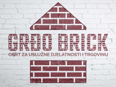 Logo design - Grđo brick brand branding brick brick wall business logo grafitti illustration logo design modern old school red logo typography vector