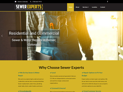 Sewer Experts Design colorado denver digital marketing agency ppc seo agency web design web design agency web development