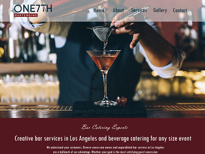 ONE7TH Bartending colorado digital marketing agency los angeles web design web design agency web development