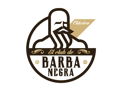 Barba Negra / barber shop branding design logo