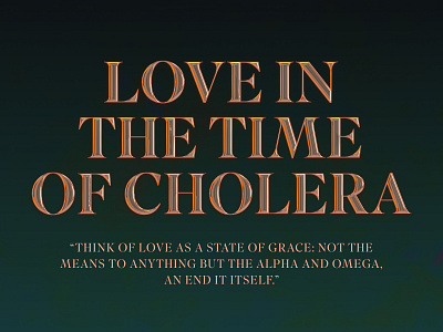 Love in the Time of Cholera