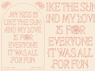 Kiss like the sun graphic design illustration poster procreate typography