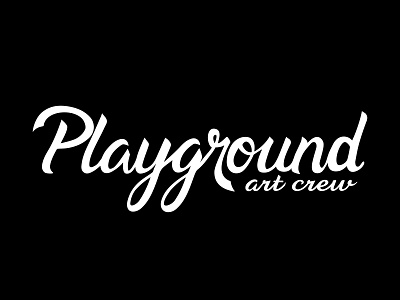 Playground Art Crew Script Logo logodesign typography