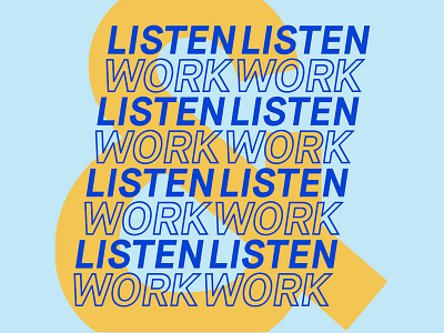 Spotify Playlist Cover: Listen & Work graphic design music playlist spotify typography