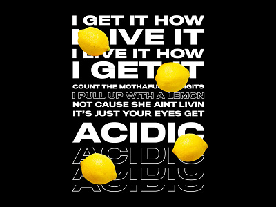 Lemon Poster graphic design lemon n.e.r.d poster poster design typography