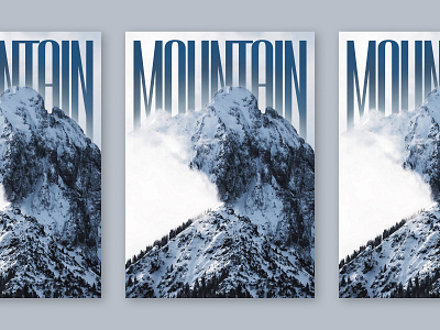 Mountain Poster graphic design mountain poster typography