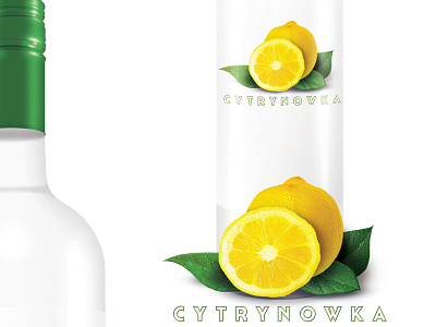 Cytrynowka Liquor Logo branding label lemons liquor logo