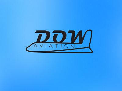 Dow Aviation Logo airplane aviation blue branding dow logo