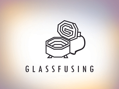 Glassfusing Logo branding glass kiln logo sans serif