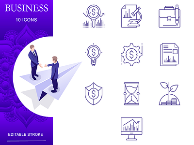 Outline : Business And Finance IconSet
