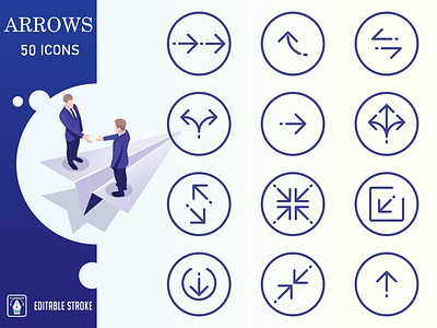 Bleu : Arrows And Navigation IconSet arrows back button direction flat icon line next right round set web