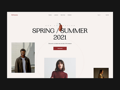 Britania Fashion Website Design clean concept design fashion minimal typography ui web design webdesign website