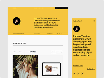 Ludens Porfolio Header clean minimal typography ui uiux ux web design webdesign website