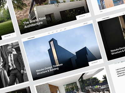 NEZUKO Architect clean concept minimal typography ui uiux ux web design webdesign website