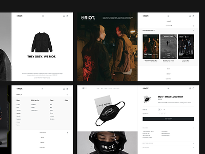 HANOI-Riot clean concept fashion minimal typography uidesign uiux ux web design webdesign website website design