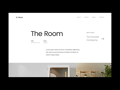 The Room by Ludens clean minimal portfolio project page ui uidesign uiux webdesign website website design