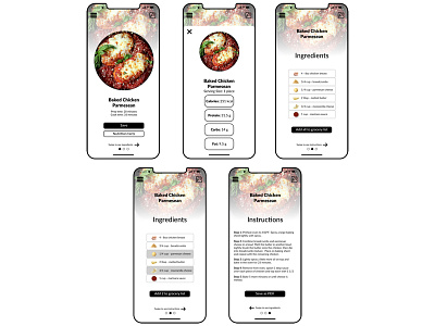 Food Recipe App app app design design food food app food app ui iphone mobile mobile app design mobile uiux ui ui design uidesign ux ux design ux designer uxdesign visual design