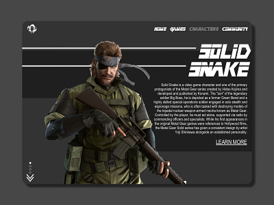 Solid Snake Landing Page